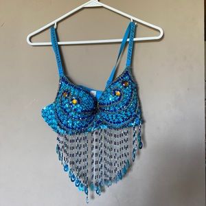 Blue Rave Bra